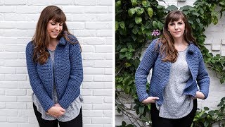 How to Crochet Jean Jacket Cardigan [upl. by Eedya544]