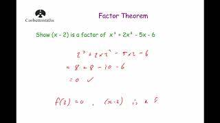 Factor Theorem  Corbettmaths [upl. by Edy]