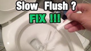 How To Fix Slow Flushing Toilet  Not Flushing Properly [upl. by Osrock]