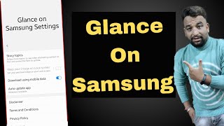 How To Use Glance On Samsung Setting in Samsung GalaxyEnable Glance On Samsung On LockScreen [upl. by Karwan767]