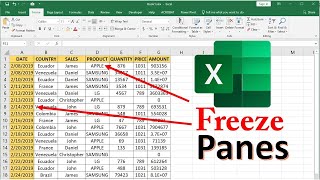 How to Freeze panes in Microsoft Excel 2021 [upl. by Atinwahs]