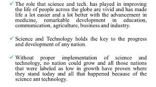 The Role of Science and Technology to the Nation Building [upl. by Ron977]