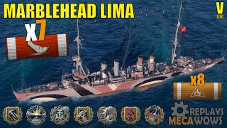 Marblehead Lima 7 Kills amp 112k Damage  World of Warships Gameplay [upl. by Yllil]