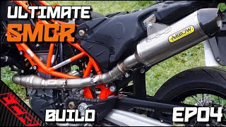 KTM 690 Tekmo Header  Arrow Exhaust Fitting amp SOUND CHECK  Ultimate 690 Build Series EP04 [upl. by Gnil]