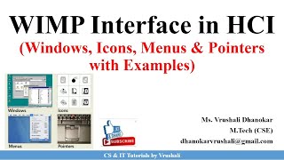 HCI 37 WIMP Windows Icons Menus amp Pointers Interface with Examples  HCI [upl. by Arotak]