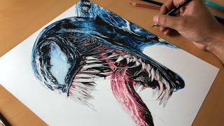 Drawing Venom Tom Hardy  Timelapse  Artology [upl. by Dominick840]