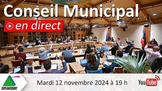 Conseil Municipal du 12 novembre [upl. by Atinav]