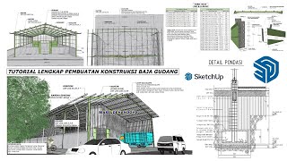 TUTORIAL LENGKAP PEMBUATAN KONSTRUKSI BAJA GUDANG DAN PABRIK PARA SENIMAN API WAJIB NONTON [upl. by Tore893]