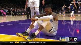 DAngelo Russell sprains ankle by stepping on Donte DiVincenzos foot [upl. by Diandre412]