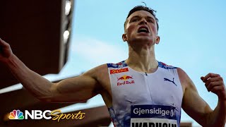 Warholm breaks 400m hurdles Diamond League record in Monaco  NBC Sports [upl. by Onej248]