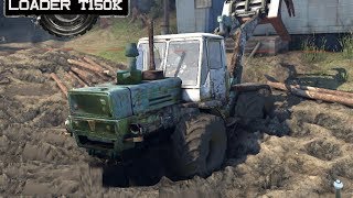 SPIN TIRES 2014 mod loader tractor T150K [upl. by Orbadiah]