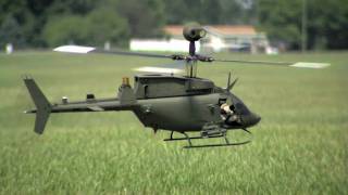 Bell OH58D Kiowa Warrior RC 16 Scale Model Helicopter at IRCHA [upl. by Sandon]