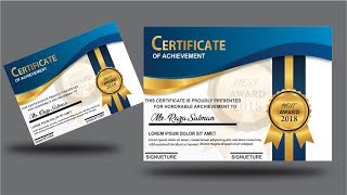 CorelDraw Tutorial  How To Design Certificate in CorelDraw X7  Full beginners Tutorial [upl. by Aiouqes]