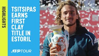 Highlights Tsitsipas Beats Cuevas For First ClayCourt Title Estoril 2019 [upl. by Eelana]