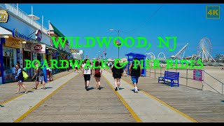 Wildwood New Jersey Boardwalk and Moreys Piers 2021 [upl. by Astor]