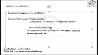 Lec 3 Hepatoblastoma Treatment [upl. by Reppart]