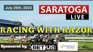 LIVE Horse Racing Handicapping  Saratoga  Colonial Downs  Gulfstream Del Mar  Fri July 26th [upl. by Sidoney]