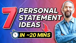 How to Brainstorm 7 Different Personal Statement Ideas [upl. by Eanert]