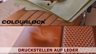 Druckstellen auf Leder  wwwlederzentrumde Lederpflege  COLOURLOCK [upl. by Asseniv]