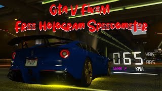 Hologram Speedometer Free Script Gta V Fivem [upl. by Soracco]