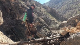 Nomad Life Nomadic men carrying food through a difficult routenomadiclife [upl. by Werna]