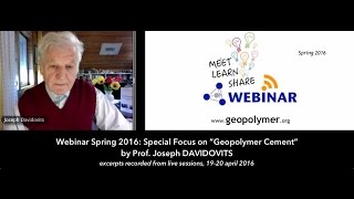 Webinar Spring 2016 Special Focus on Geopolymer Cement [upl. by Aitnuahs]