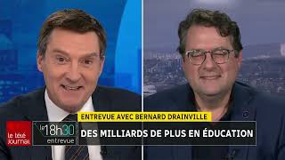 Entrevue avec Bernard Drainville  Nouveau tableau de bord en éducation [upl. by Scurlock140]