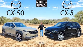 MAZDA CLASH  2024 Mazda CX5 vs 2024 Mazda CX50 Comparison [upl. by Mosnar]