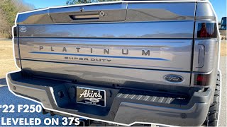 2022 Ford F250 Platinum COVERT Edition Leveled on 37s Custom Carbonized Super Duty Truck [upl. by Ahcurb]