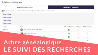 Le suivi des recherches pour votre généalogie [upl. by Bramwell649]