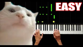 Ievan Polkka  Easy Piano Tutorial  cat vibing [upl. by Nylevol]