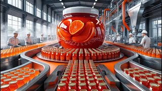 How Oranges Jam are made  Orange Jams factory Process  How millions of oranges jams are made [upl. by Rraval255]