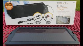 ThunderBolt Magnum 15 Watt Solar Battery Charger Review  Harbor Freight [upl. by Kohn]