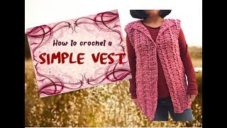 How to crochet a Simple Vest [upl. by Arliene]