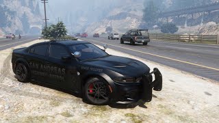 LSPDFR  State Trooper Charger SRT Hellcat Stealth Traffic Unit San Andreas Highway Patrol Pack [upl. by Luapnaej]