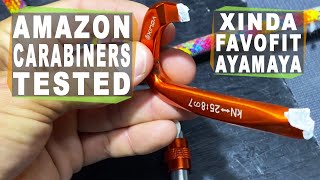 Amazon Chinese Knockoff Climbing Carabiners TESTED [upl. by Imoen]