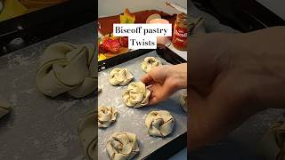 Biscoff puff pastry twists recipe baking [upl. by Ahsenom]