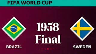 WORLD CUP FINALS 1958 Final in 2025  Brazil vs Sweden [upl. by Vi341]