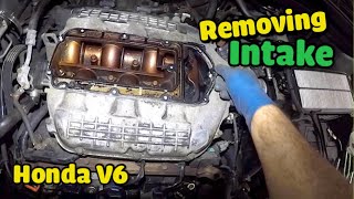 How to remove upper intake manifold on Honda PilotOdysseyRidgeLine or Acura TLMDX V6 35L [upl. by Kaitlyn]