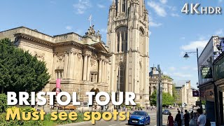 Bristol City Centre 4K Walking Tour 2023  Historic Past and Modern Marvels UK [upl. by Camm603]