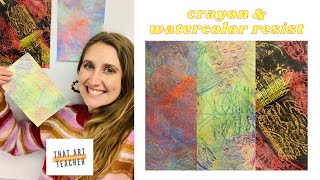 Crayon and Watercolor Painting  Wax Resist Technique [upl. by Melentha]