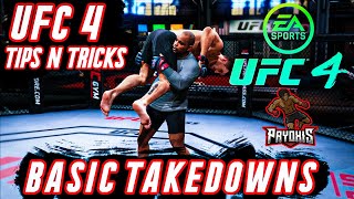 UFC 4 HOW TO DO ALL BASIC TAKE DOWNS BEGINNERS [upl. by Serilda]