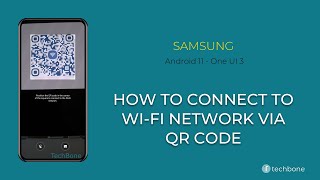 How to Connect to WiFi network via QR Code  Samsung Android 11  One UI 3 [upl. by Ladd478]