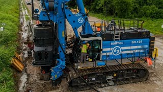 Biggest Rig machine Soilmec SR125 Piling work [upl. by Latrena824]