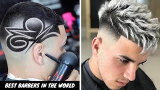 BEST BARBERS IN THE WORLD  10 Awesome Haircut Ideas For Men  Best Mens Hairstyle Compilation [upl. by Ingrim]