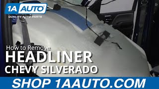 How to Remove Headliner 1419 Chevy Silverado [upl. by Nnaael520]