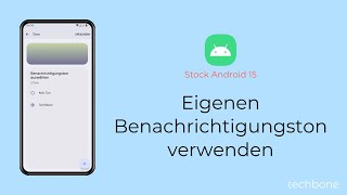 Eigenen Benachrichtigungston verwenden Android 15 [upl. by Aimik]