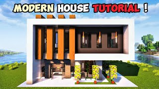 Minecraft Modern House Tutorial [upl. by Fakieh]