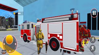 Fire Truck Rescue Sim Games 3d  Fire Truck Driving Sim Gameplay Open World 3d Environment [upl. by Naelcm218]