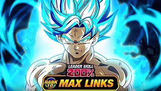 IS HE A MONSTER LEVEL 10 LINKS 100 UNIVERSE TREE BLUE GOKU DBZ Dokkan Battle [upl. by Gine960]